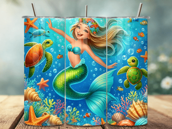 Download Mermaid Swimming Tumbler Wrap - Swimming tumbler Collection