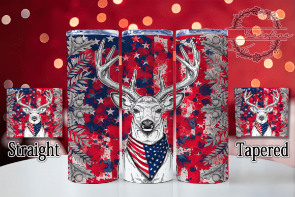 Download White Tailed Deer Americana 20oz Tumbler - Premium Resources