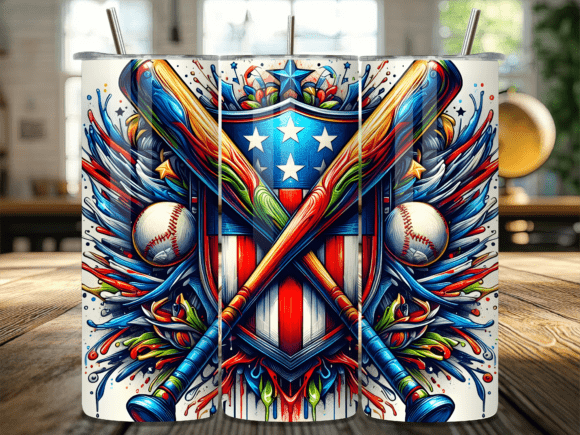 Download Baseball Bat Shield Americana Tumbler - Americana tumbler Collection