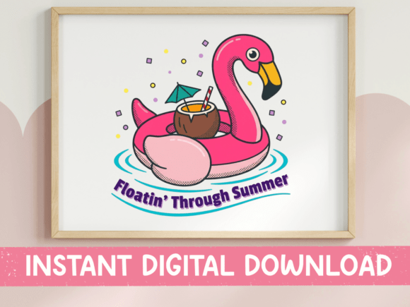 Download Floatin' Through Summer Flamingo Design - Float Collection