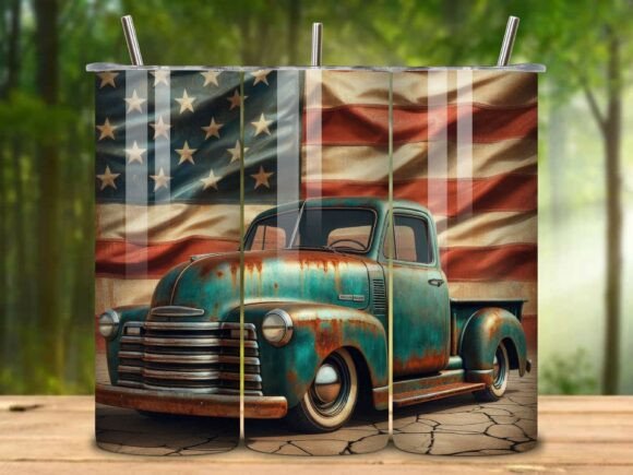 Download Rusty Vintage Americana Tumbler Wrap V.2 - Americana tumbler Collection