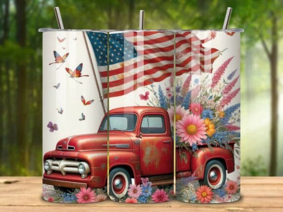 Download Rusty Vintage Americana Tumbler Wrap V.3 - Americana tumbler Collection