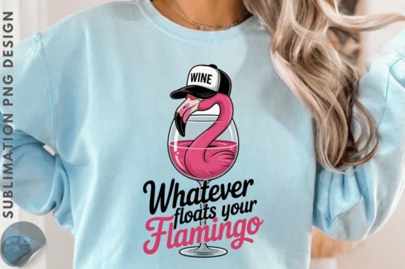 Download Wine Whatever Floats Your Flamingo Subli - Float Collection